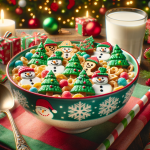 A Christmas Gingerbread House with Snowman – FREE Image Download