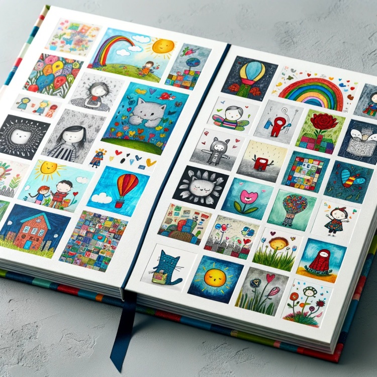 A Custom Photobook Compilation of Children’s Artwork