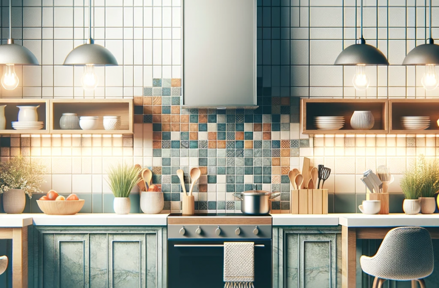 A beautiful backsplash tile in a kitchen