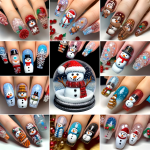 Snowman Christmas Nail Art – FREE Image Download