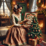 Woman with a Castle Christmas Advent Calendar – Free Image Download