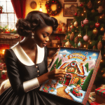 Woman with a Bear Christmas Advent Calendar – Free Image Download