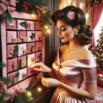 Woman with an Elf Christmas Advent Calendar – Free Image Download