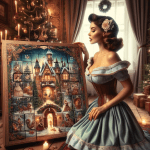 Woman with a Christmas Advent Calendar – Free Image Download