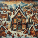 Vintage Style Wooden Christmas Advent Calendar – Free Image Download