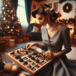 Woman with an Elf Christmas Advent Calendar – Free Image Download