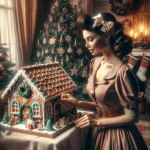 Woman with a Christmas Advent Calendar – Free Image Download