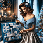 Woman with a Snow Globe Christmas Advent Calendar – Free Image Download