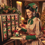 Woman with a Christmas Advent Calendar – Free Image Download