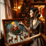 Woman with a Cookie Advent Calendar – Free Image Download