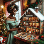 Woman with a Christmas Advent Calendar – Free Image Download