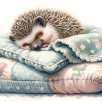 Baby Fox Cub Sleeping on a Pillow Watercolor – FREE Image Download