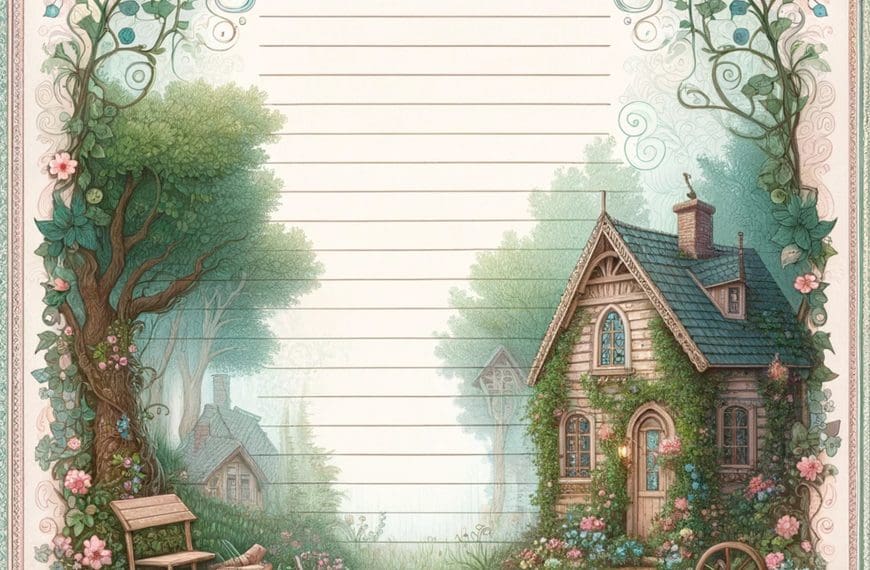 Beautiful cottage garden stationery scaled