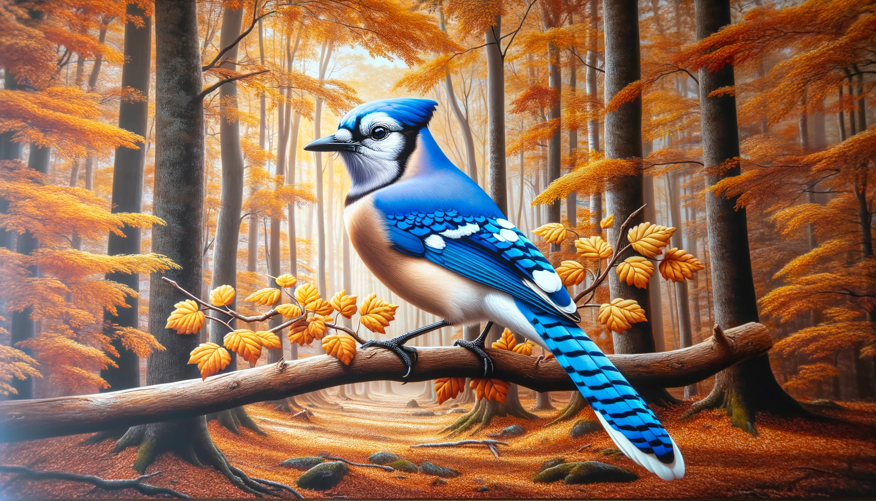 Blue Jay Perched on a Branch