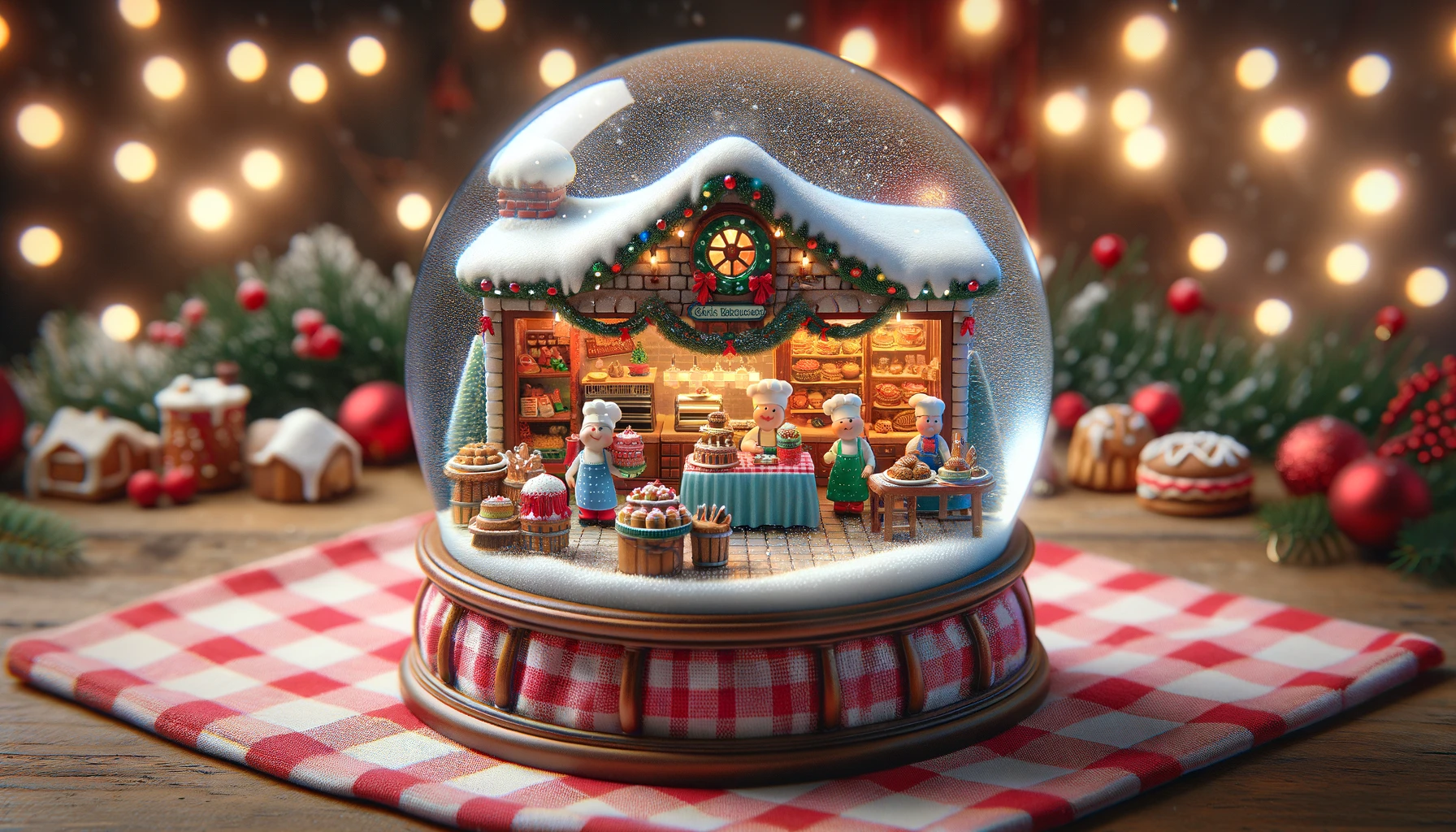 Charming Bakery Snow Globe