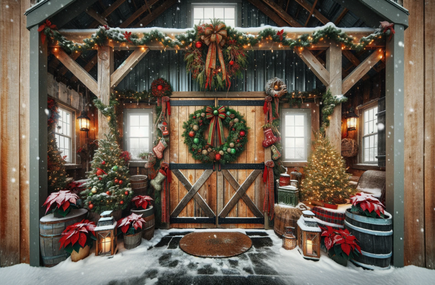 Christmas Barn Decorations Wreath