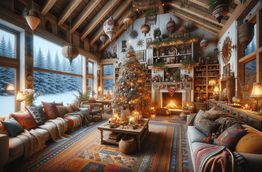 Christmas Cabin Living Room