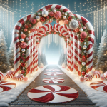 Gingerbread House Candy Walkway Peppermint Swirls – FREE Image Download