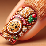 Gingerbread House Acrylic Fake Nails Packaged – FREE Image Download