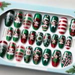 Christmas Acrylic Jingle Bells Nail Art – FREE Image Download