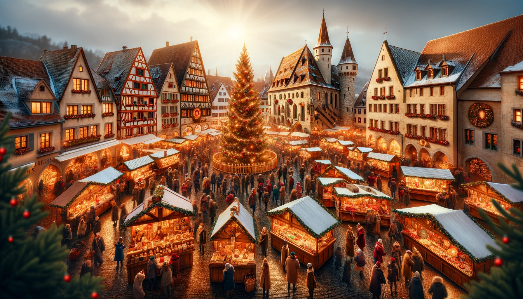 Christmas Fair in a Village