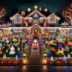 Extravagant Christmas Lights on a House – FREE Image Download