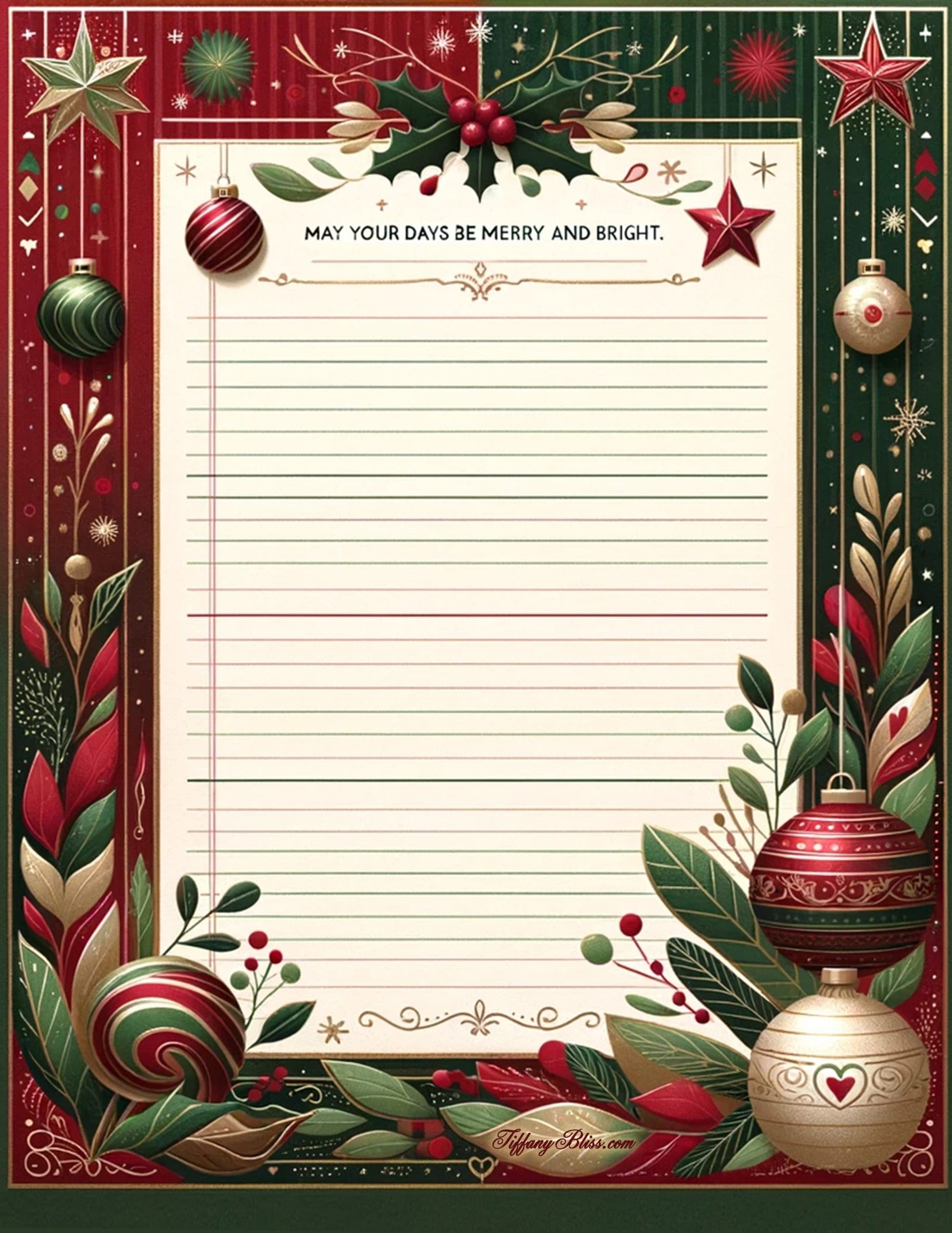 Christmas Ornament Stationery scaled