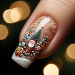 Christmas Fake Nails Display Santa Snowflake Ornaments – FREE Image Download