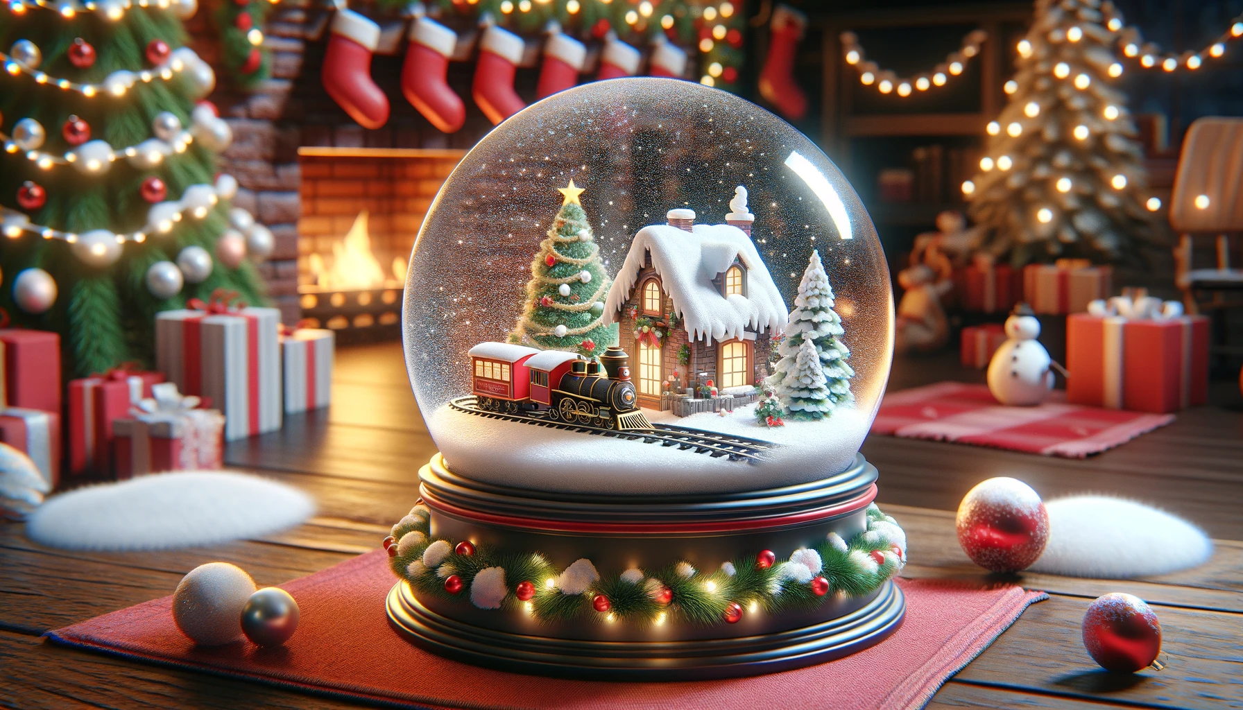 Christmas Train Snow Globe