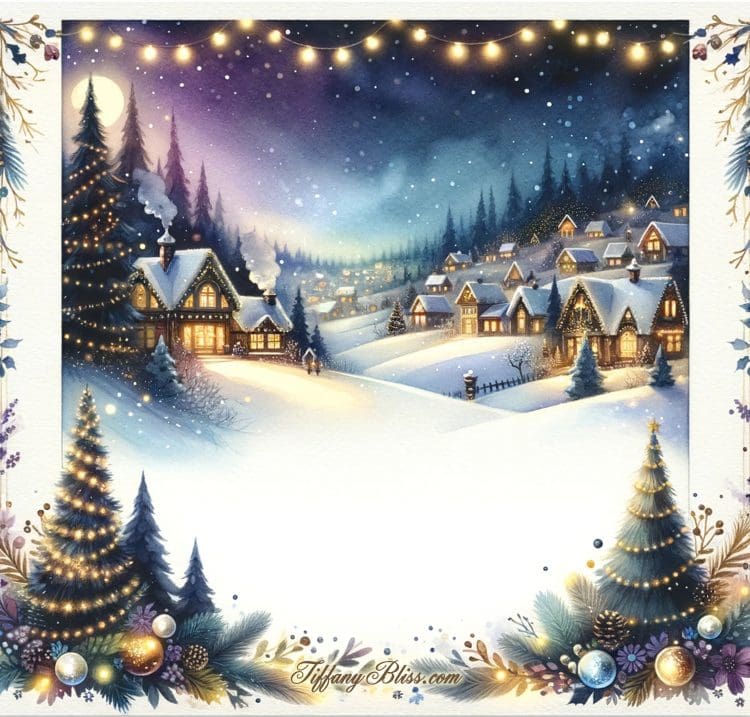 Christmas Night Notepad Paper Stationery - Ai Generated Image - FREE ...