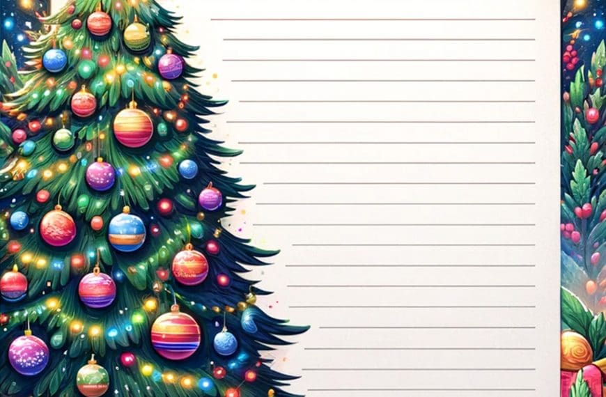 Christmas tree notepad stationary scaled