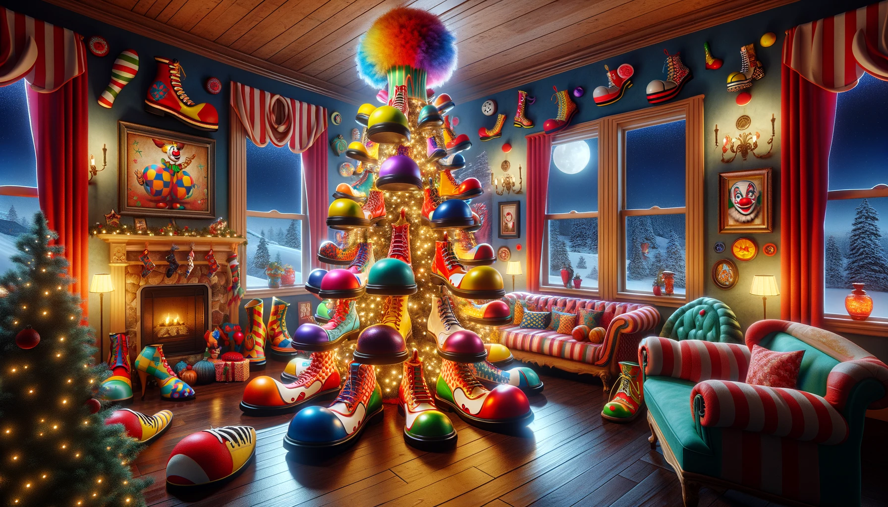 Clown Shoes Christmas Tree