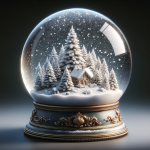 Reindeer and Forest Christmas Snow Globe- FREE Image Download