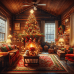 Cottage in the Snow with a Reindeer – Ai Generated Image – Royalty FREE Download