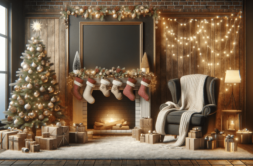 Cozy Christmas backdrop