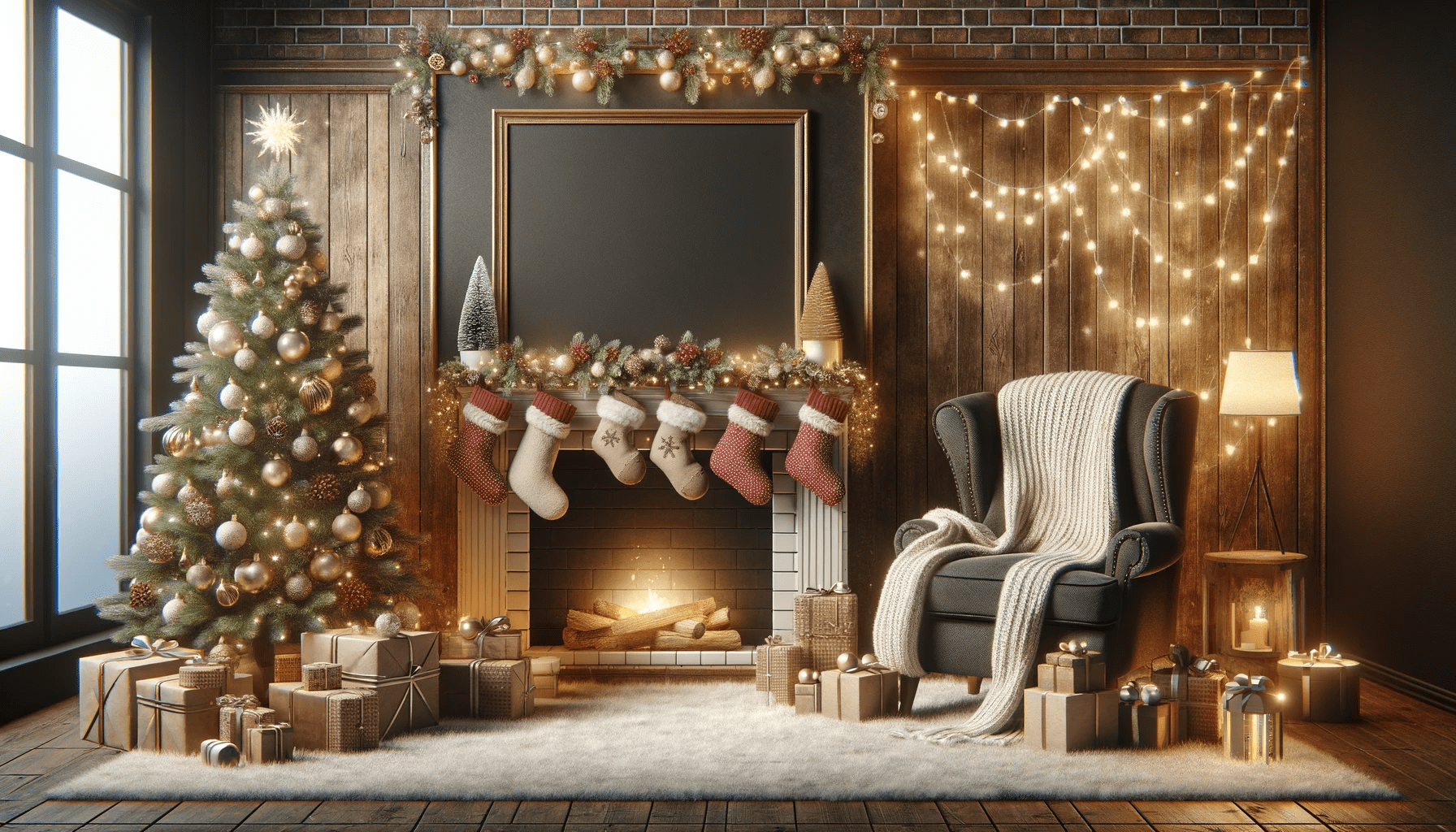 Cozy Christmas backdrop