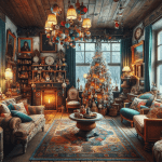 Cozy Cottage in the Snow with Christmas Lights – Ai Generated Image – Royalty FREE Download