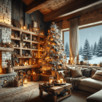 Cozy Christmas Cabin – Ai Generated Image – Royalty FREE Download