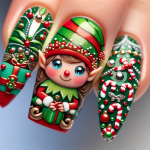 Reindeer Fake Nails Christmas Packaged Press On Nails – FREE Image Download