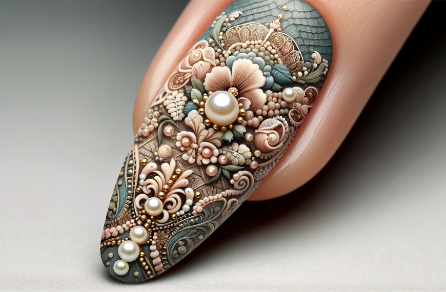 Elegant Floral Ornate Nail Art