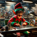 Elf working in Santas workshop 2010 – FREE Image Download