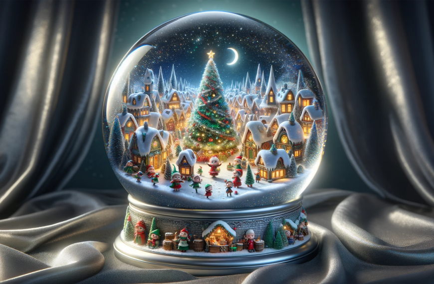 Enchanting Christmas Village Snow Globe