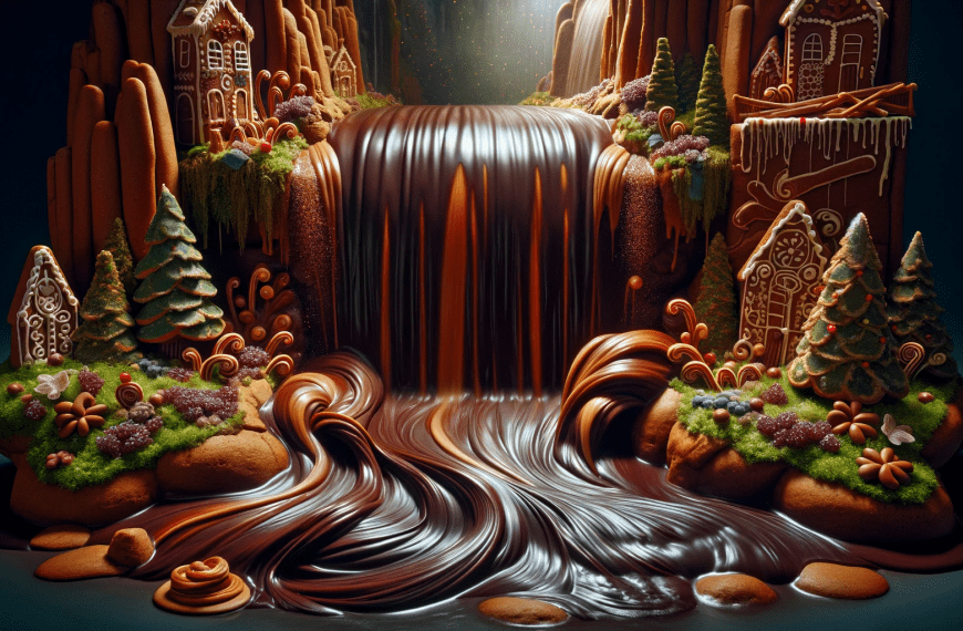 Gingerbread Chocolate Waterfall