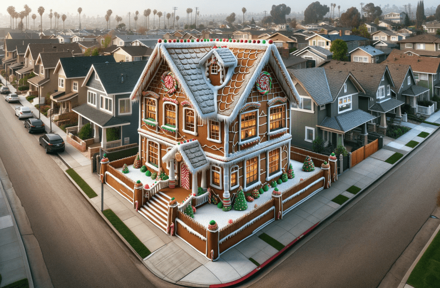 Gingerbread House in a Normal City