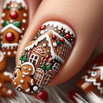 Christmas Elf Present Candy Nail Art – FREE Image Download