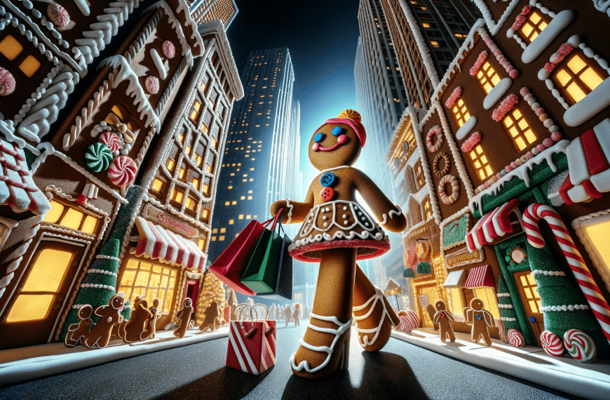 Gingerbread Woman Shopping