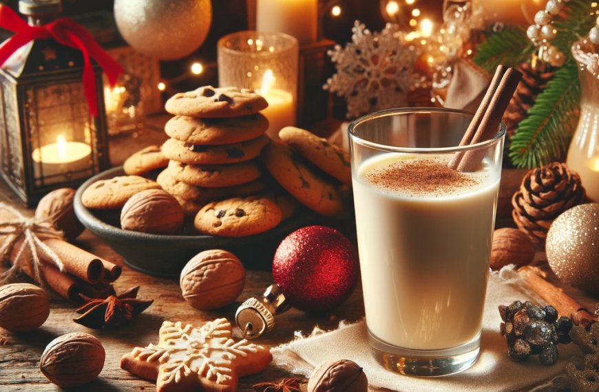 Homemade Eggnog at Christmas