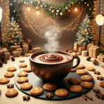 Reindeer Christmas Mug With Chocolate Chip Cookie – Ai Generated Image – FREE Download