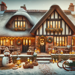 Cottage and Sleigh Christmas Snow Globe – FREE Image Download