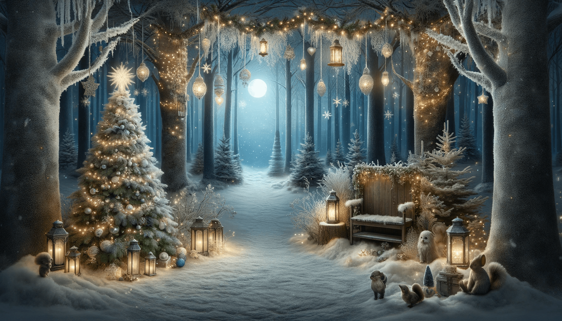 Magical Forest Christmas Backdrop Free Image Download Tiffany Bliss